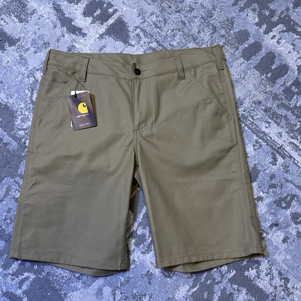 NWT Carhartt Womens Rugged Professional Series Original Fit Shorts Khaki Size 8‎